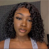 Black Short Afro Curly Wig