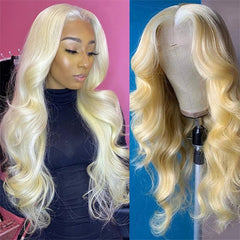 Ronashow Hair 613 Blonde Body Wave 13*4 Lace Frontal Wig