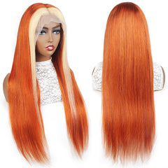 Ronashow 613 Blonde Ginger Straight 13*4 Lace Frontal Wig