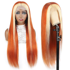 Ronashow 613 Blonde Ginger Straight 13*4 Lace Frontal Wig