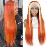 Ronashow 613 Blonde Ginger Straight 13*4 Lace Frontal Wig