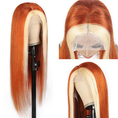 Ronashow 613 Blonde Ginger Straight 13*4 Lace Frontal Wig