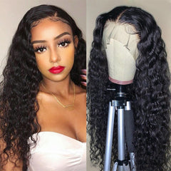 13*4 Lace Frontal Wig Water Wave Natural Color Wig