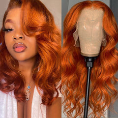 Ronashow Ginger Color Body Wave 13x4 Lace Front Human Hair Wig