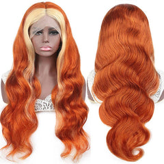 Ronashow 613 Blonde Ginger Body Wave 13*4 Lace Frontal Wig