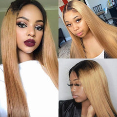1B/27 13*4 Lace Frontal Wig Straight