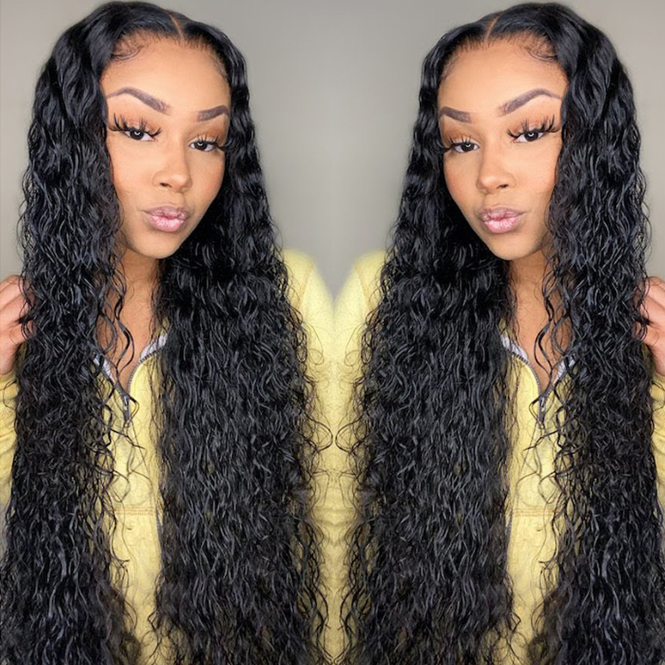 13*4 Lace Frontal Wig Water Wave Natural Color Wig