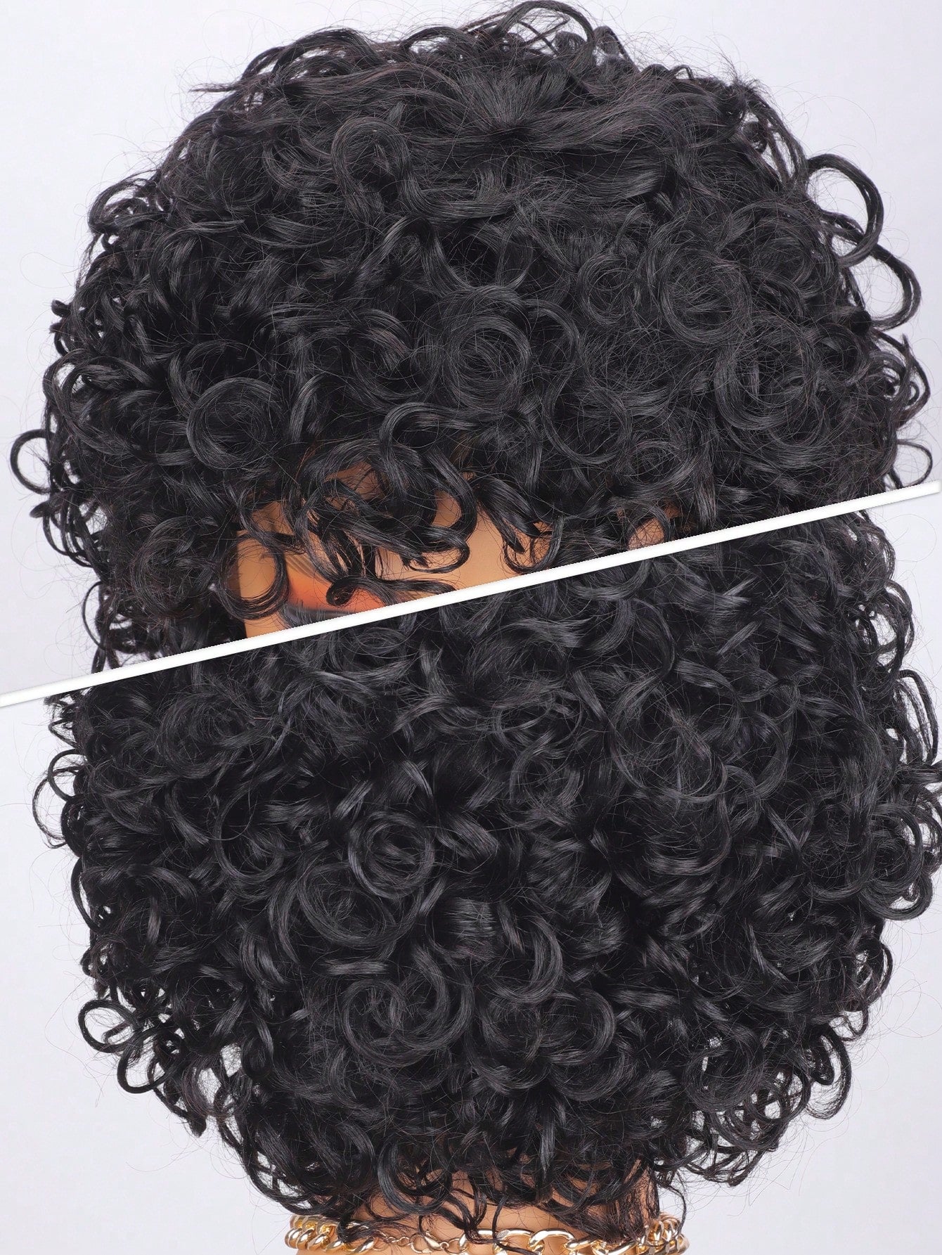 Ronashow Glueless Wig Short Curly Wig With Bangs Easy To Go Human Hair No Lace