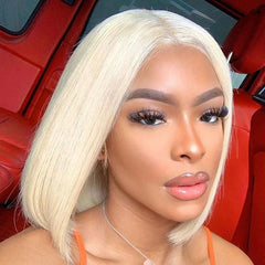 Ronashow 613 Blonde Bob Wigs 4X4 Lace Closure Bob Wig