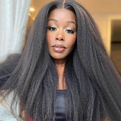 Kinky Straight U Part Wigs Brazilian Easy Installed Human Hair Wigs For Black Women