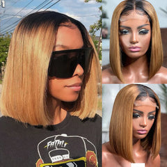 Dark Roots Ombre Bob Wig