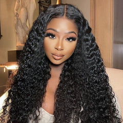 Deep Curly Remy Human Hair 3Pcs Bundles With 4*4 Lace Closure