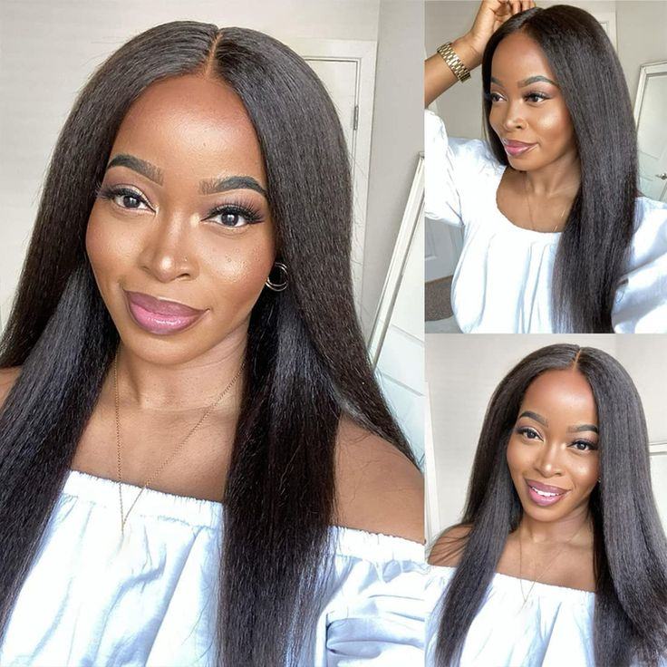 Kinky Straight U Part Wigs Brazilian Easy Installed Human Hair Wigs For Black Women