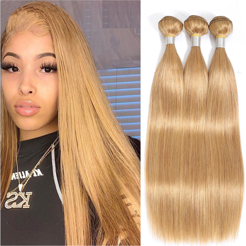 3Pcs #27 Straight Human Hair Bundles