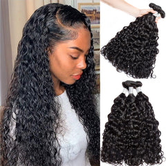 Water Wave Remy Human Hair Extensions 4 Bundles 10-30 Inches