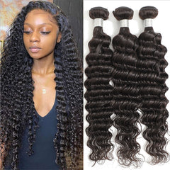 Deep Wave Remy Human Hair Extensions 3 Bundles