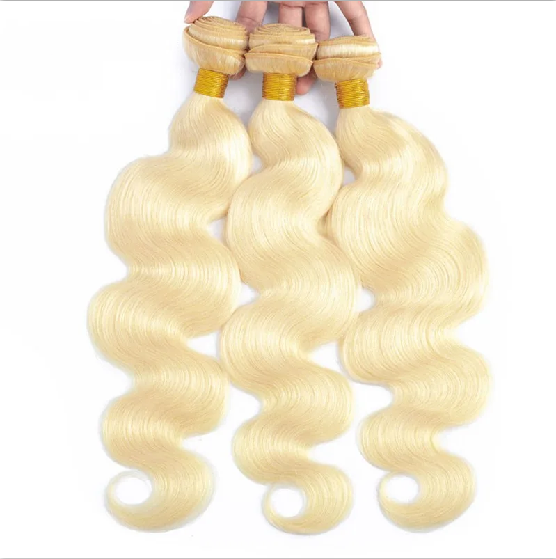 3Pcs 613 Blonde Body Wave Hair Bundles