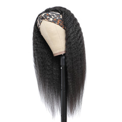 Kinky Straight Remy Human Hair Headband Wig 10-30 Inch