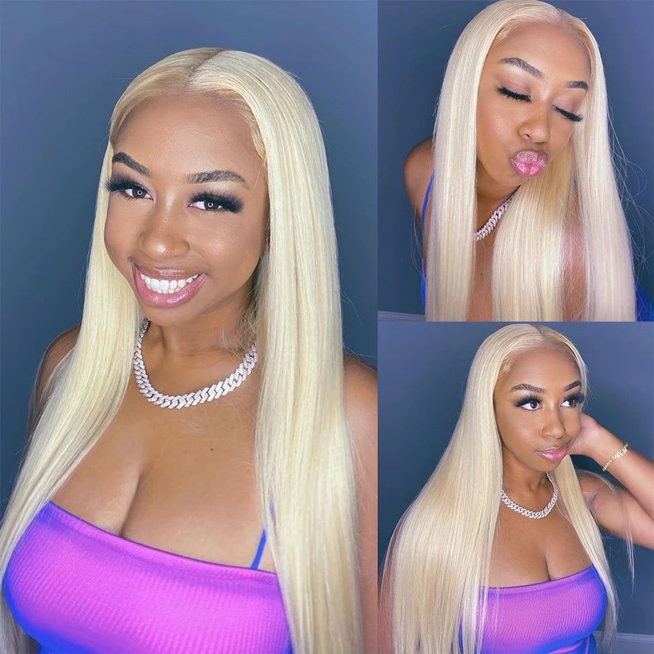 Ronashow 613 Blonde Straight 13*4 Lace Frontal Wig