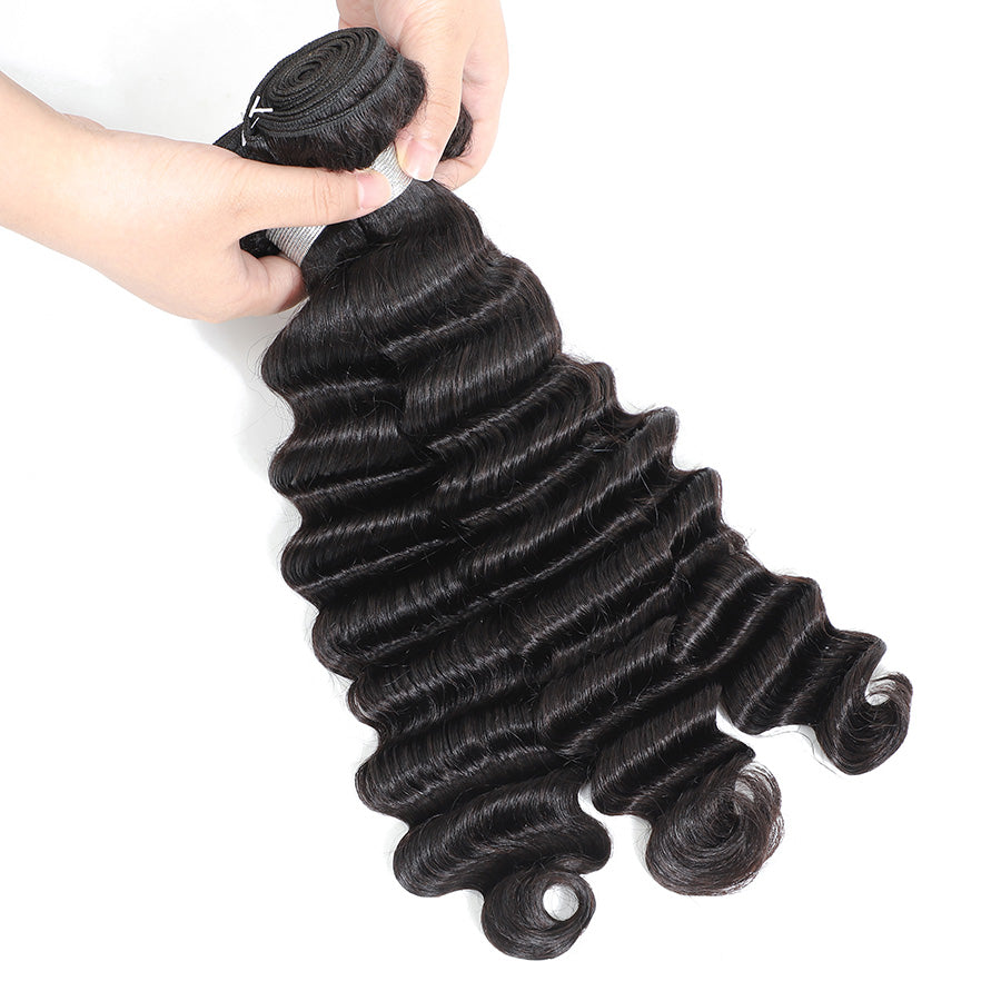 Loose Deep Wave Remy Human Hair Extensions 3 Bundles