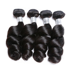 Loose Wave Remy Human Hair Extensions 4 Bundles