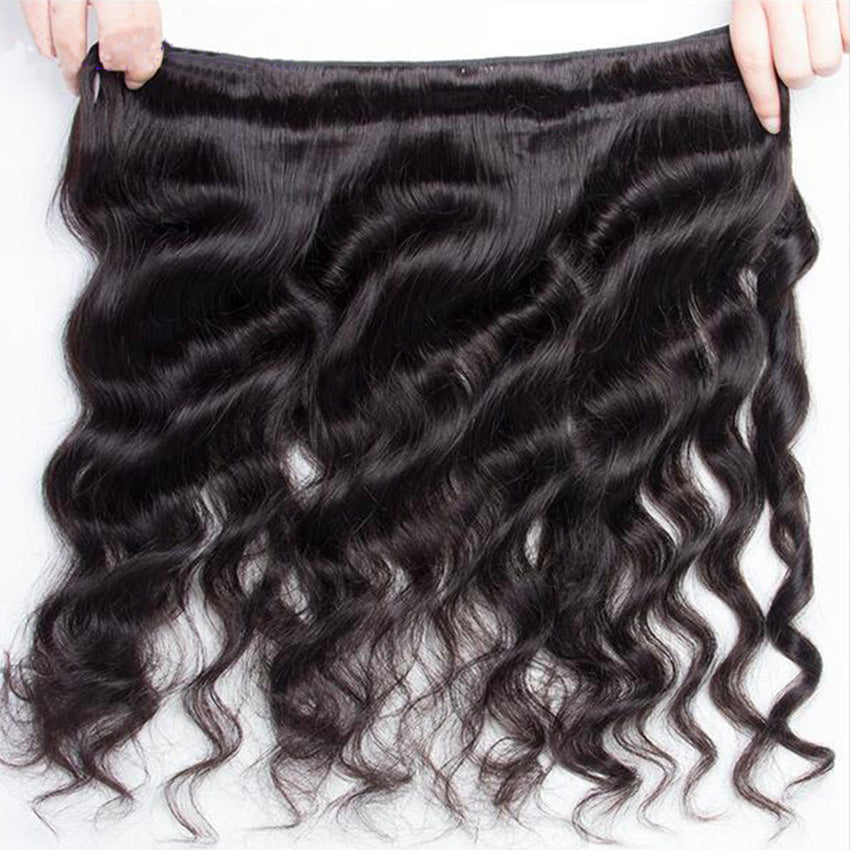 Loose Wave Remy Human Hair 3 Bundles With 4*4 Lace Closure