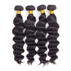 Loose Deep Wave Natural Color Remy Human Hair 4 Bundles