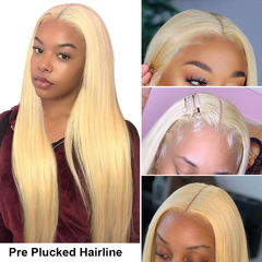 Ronashow 613 Blonde Straight 13*4 Lace Frontal Wig