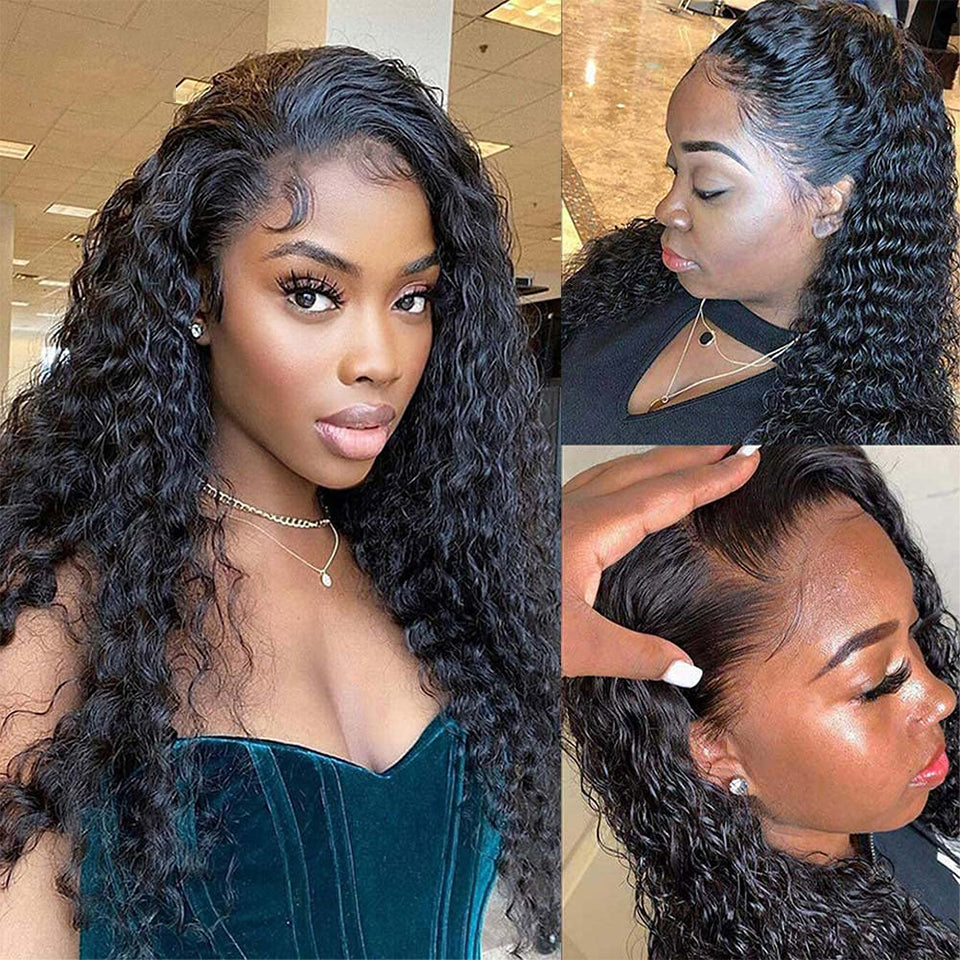 13*4 Lace Frontal Wig Water Wave Natural Color Wig