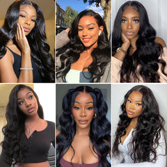 Body Wave Glueless Pre-Cut 4*4 Lace Closure Wig Human Hair Natural Color