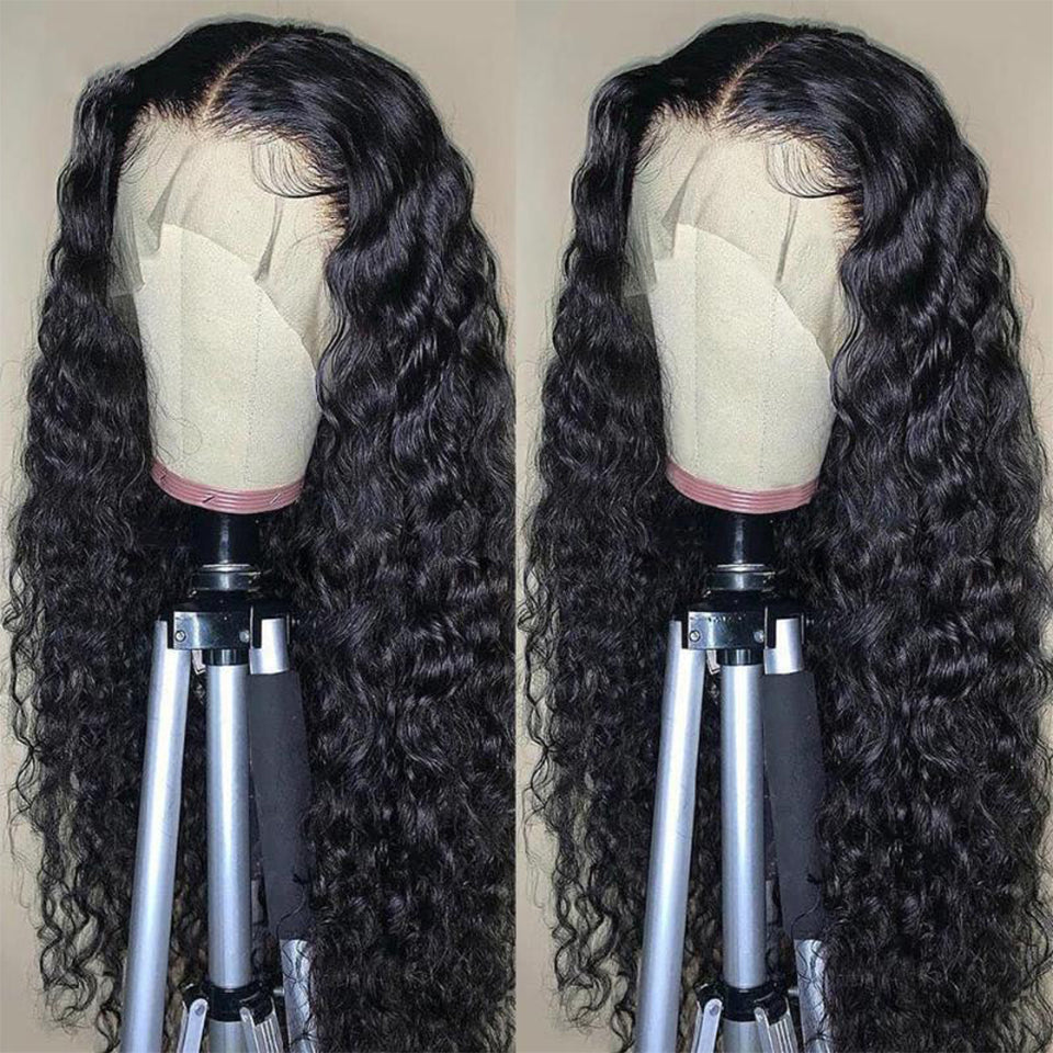 13*4 Lace Frontal Wig Water Wave Natural Color Wig