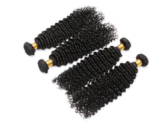 Deep Curly Natural Color Remy Human Hair 4 Bundles