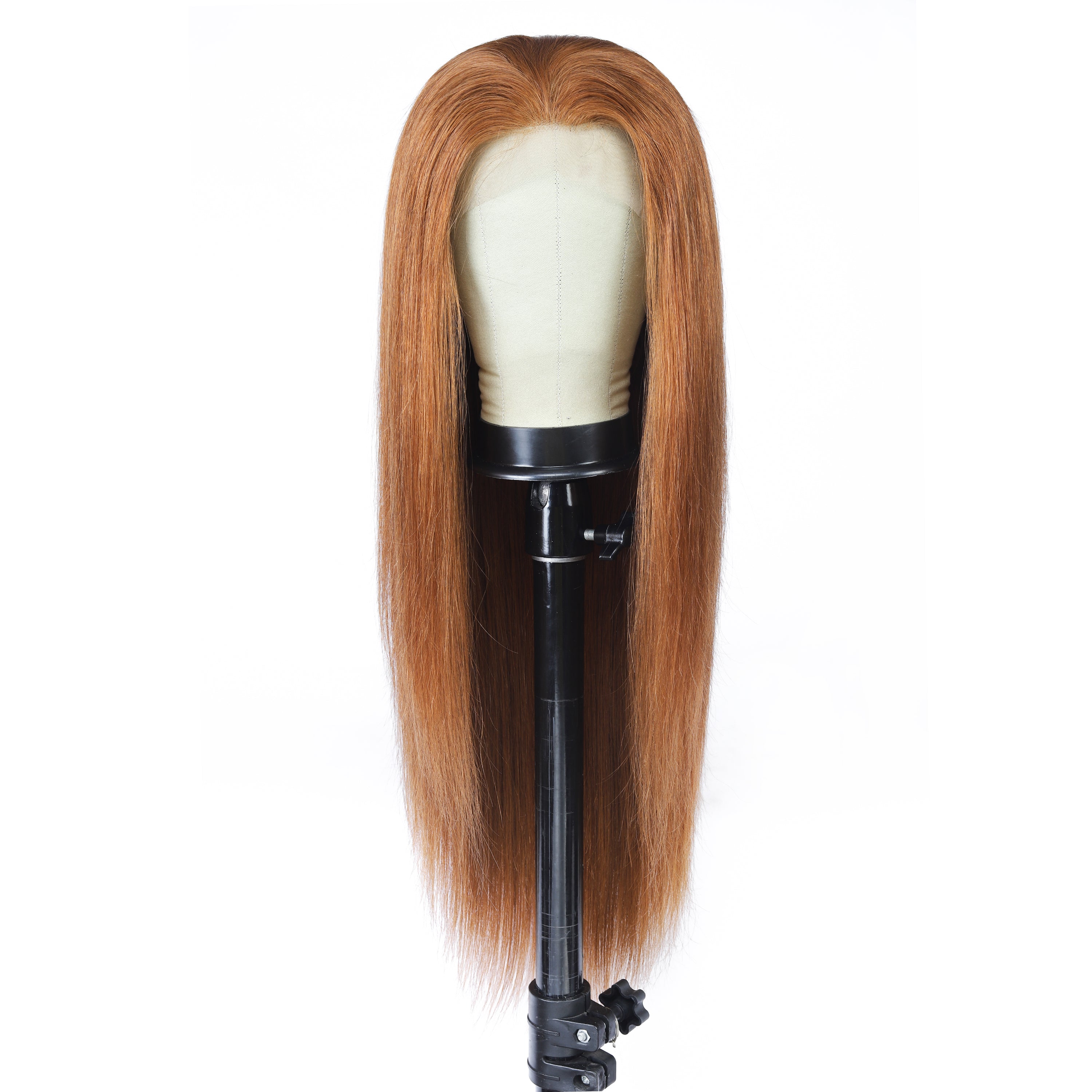 Ronashow Medium Auburn Color 30  Straight 13*4 Lace Frontal Wig