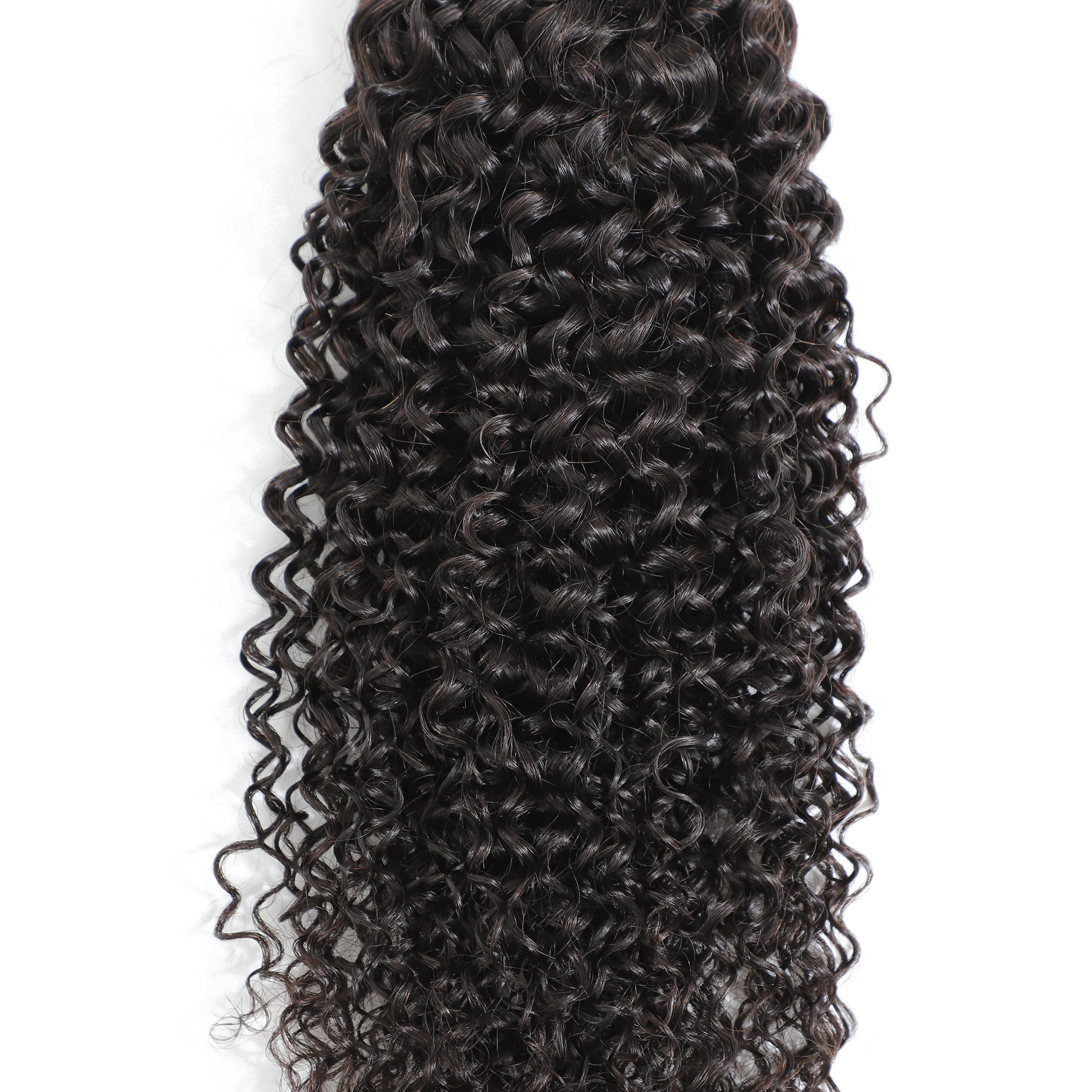 Kinky Curly Natural Color Remy Human Hair 4 Bundles