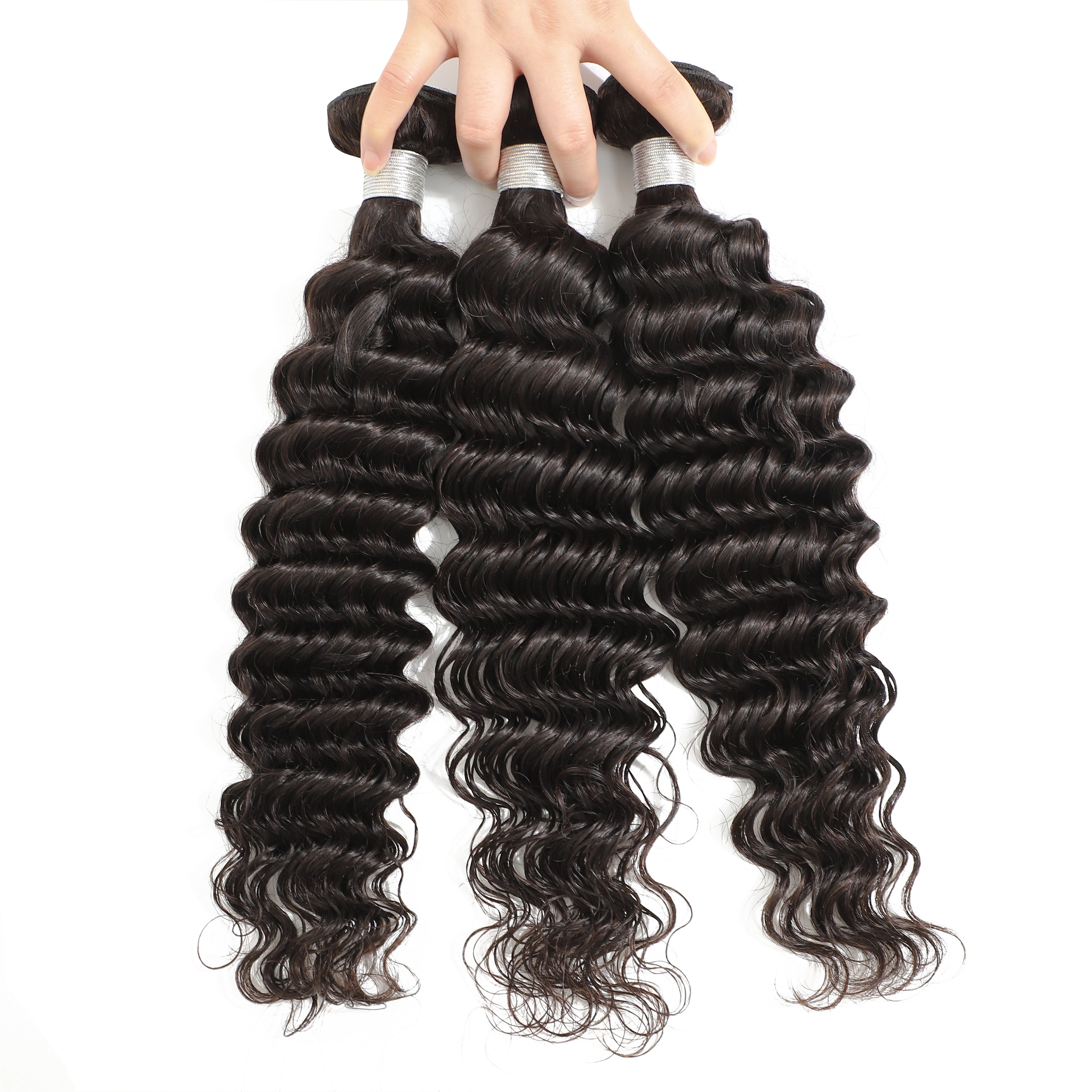 Deep Wave Remy Human Hair Extensions 3 Bundles