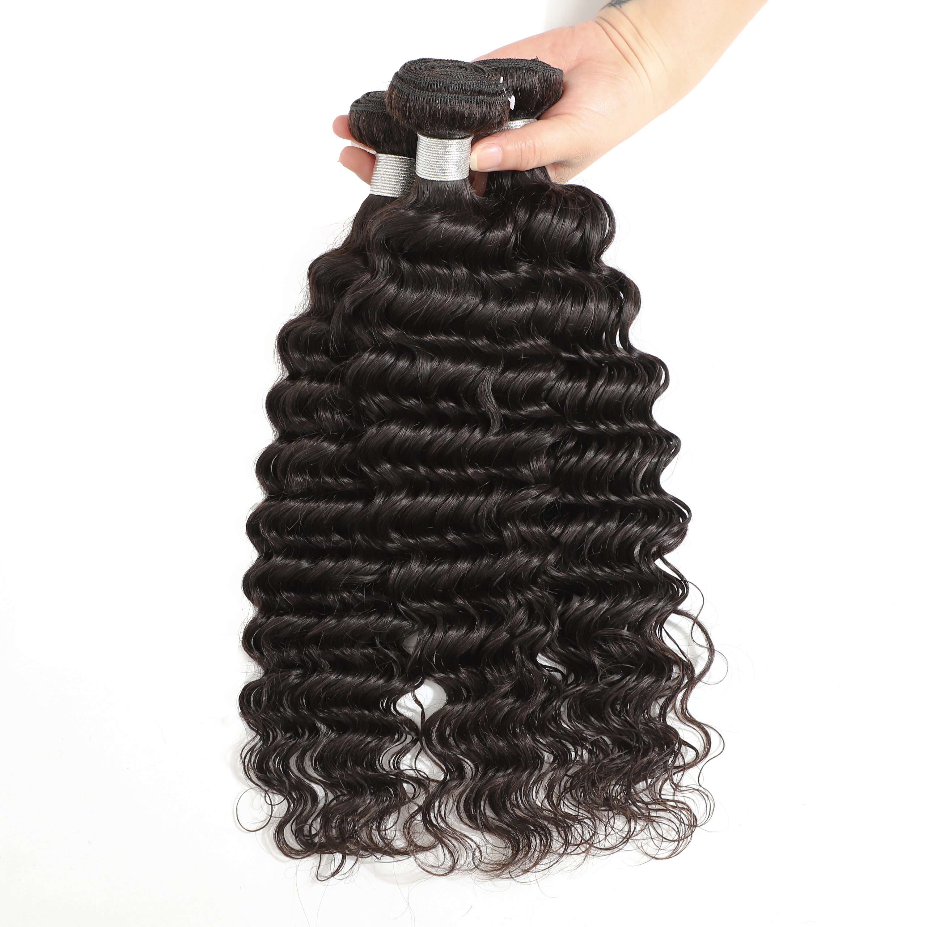 Deep Wave Remy Human Hair Extensions 3 Bundles