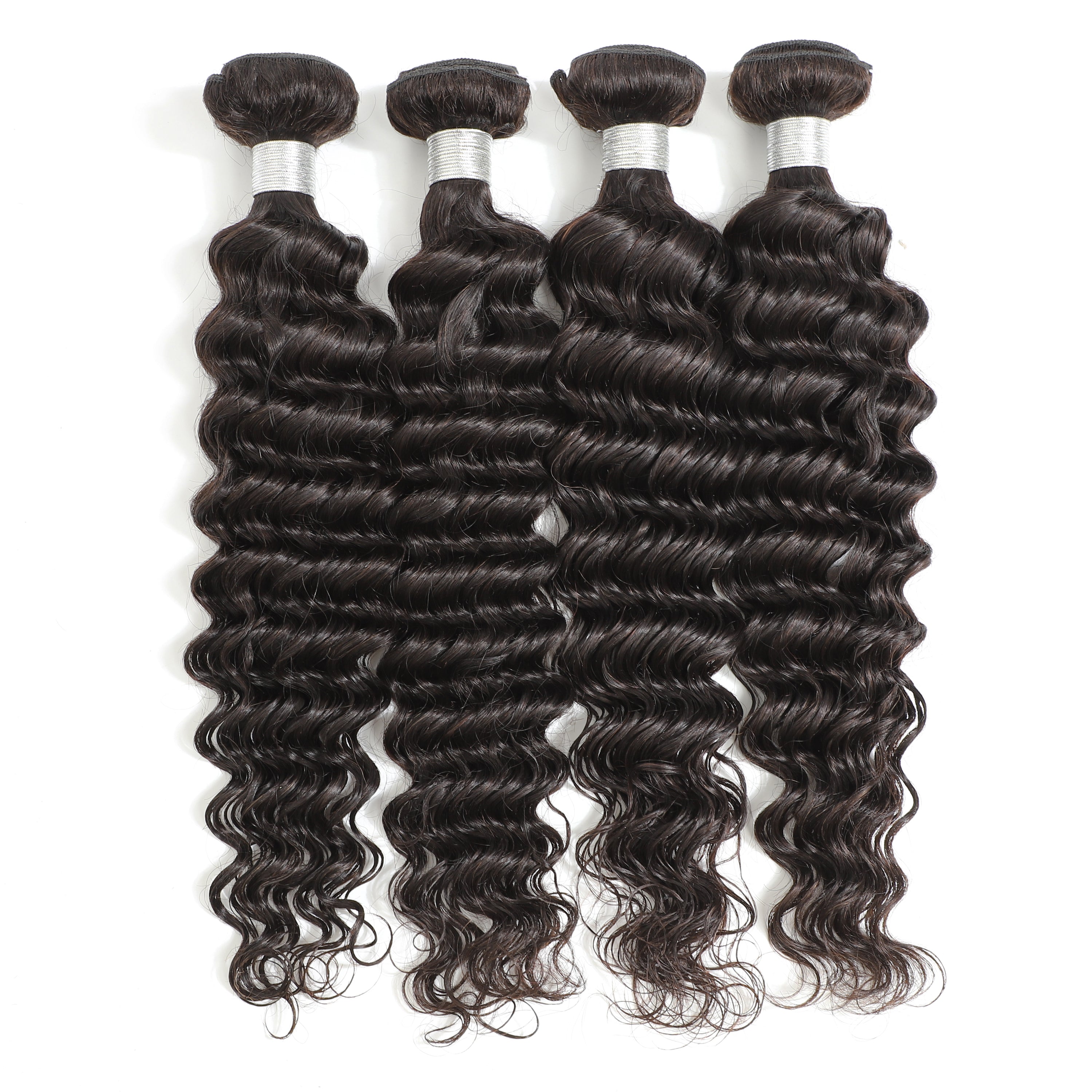 Deep Wave Natural Color Remy Human Hair 4 Bundles