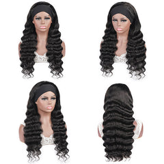 Ronashow Loose Deep Wave Remy Human Hair Headband Wig 10-30 Inch