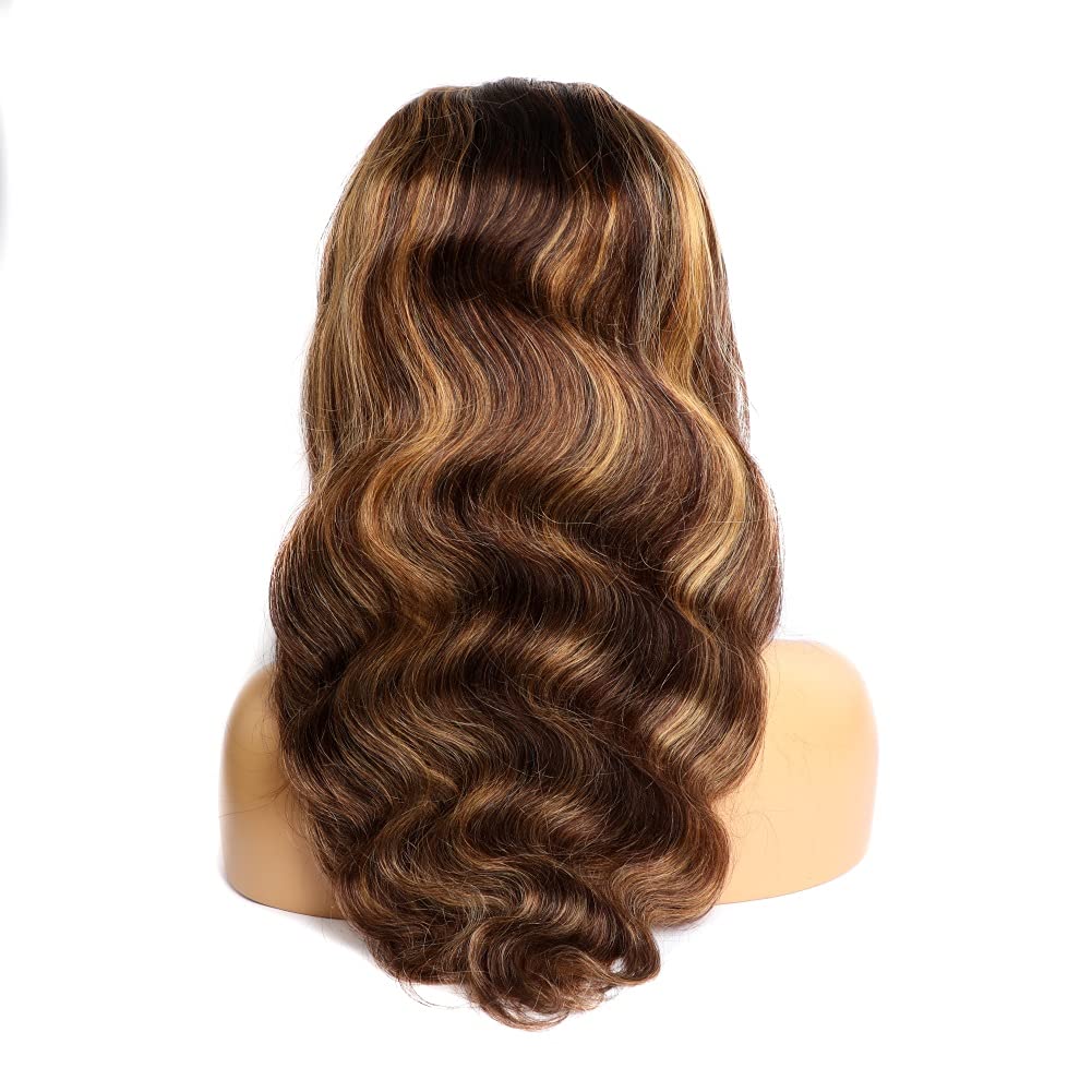 Ombre 4/27 Highlight Body Wave 13*4 Lace Frontal Wig