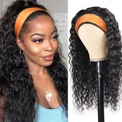 Ronashow Water Wave Remy Human Hair Headband Wig Friendly For Beginner